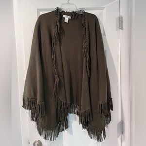 EUC Coldwater Creek Cape with tassels